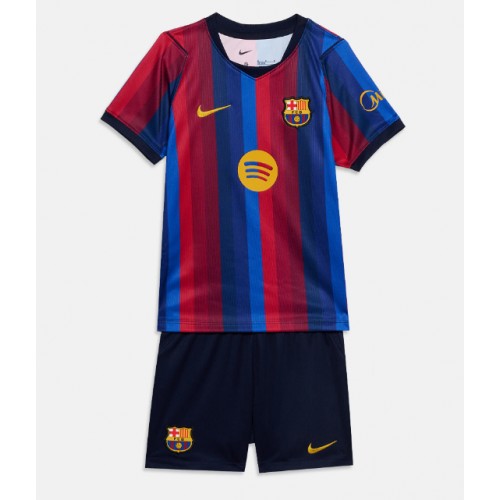 Barcelona Hemmaställ Barn 2026-27 Kortärmad (+ Korta byxor)